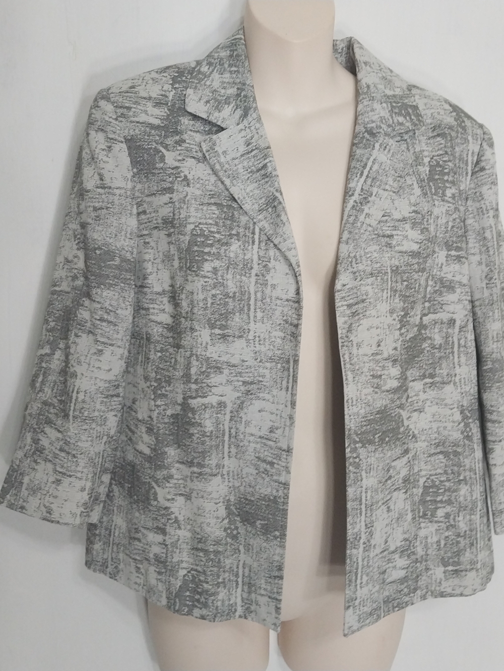 🔵BOGO FREE🔵Coldwater Creek Blazer Classic Open Front Gray Sz PM